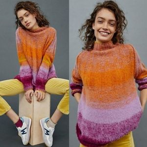 Anthropologie | Perri Rainbow Ombre Knit Sweater